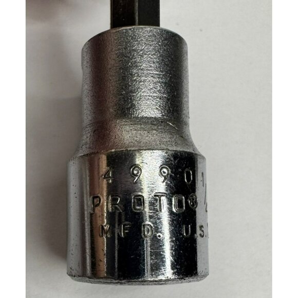 Proto 4990 3/8 Drive x 1/4", 3/8", & 3/8 L" Hex Bit Set Made In USA - Picture 2 of 8